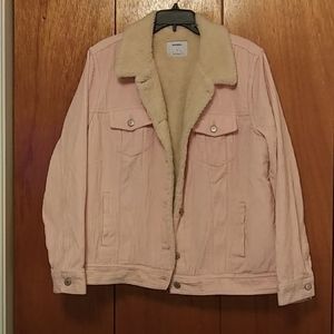 Old Navy Corduroy Sherpa Lined Jacket. Size XL. Color Pink.